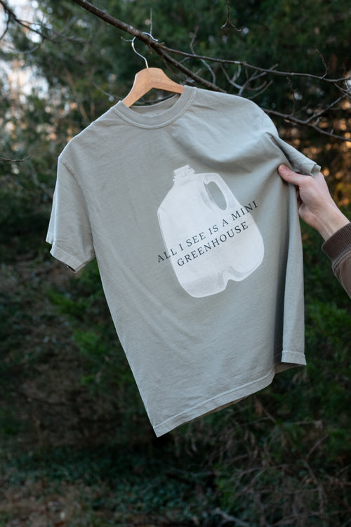 Milk Jug Greenhouse Winter Sowing Cotton T-Shirt